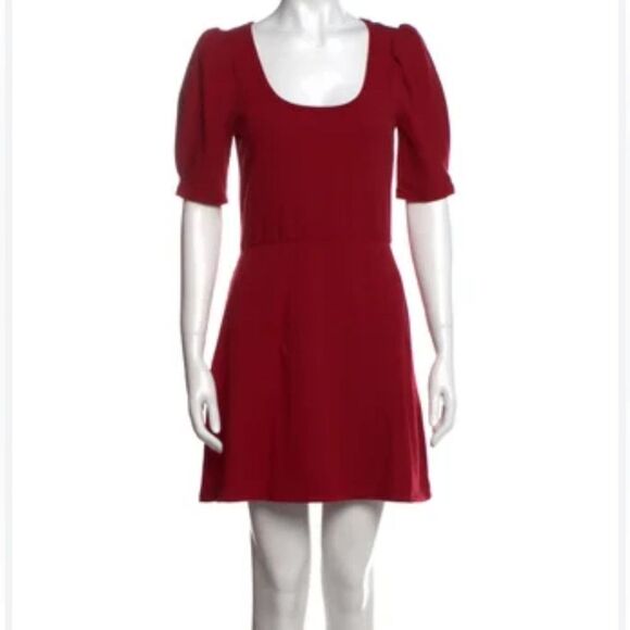 Reformation Elisha Red Puff Sleeve Dress size small - Picture 11 of 12
